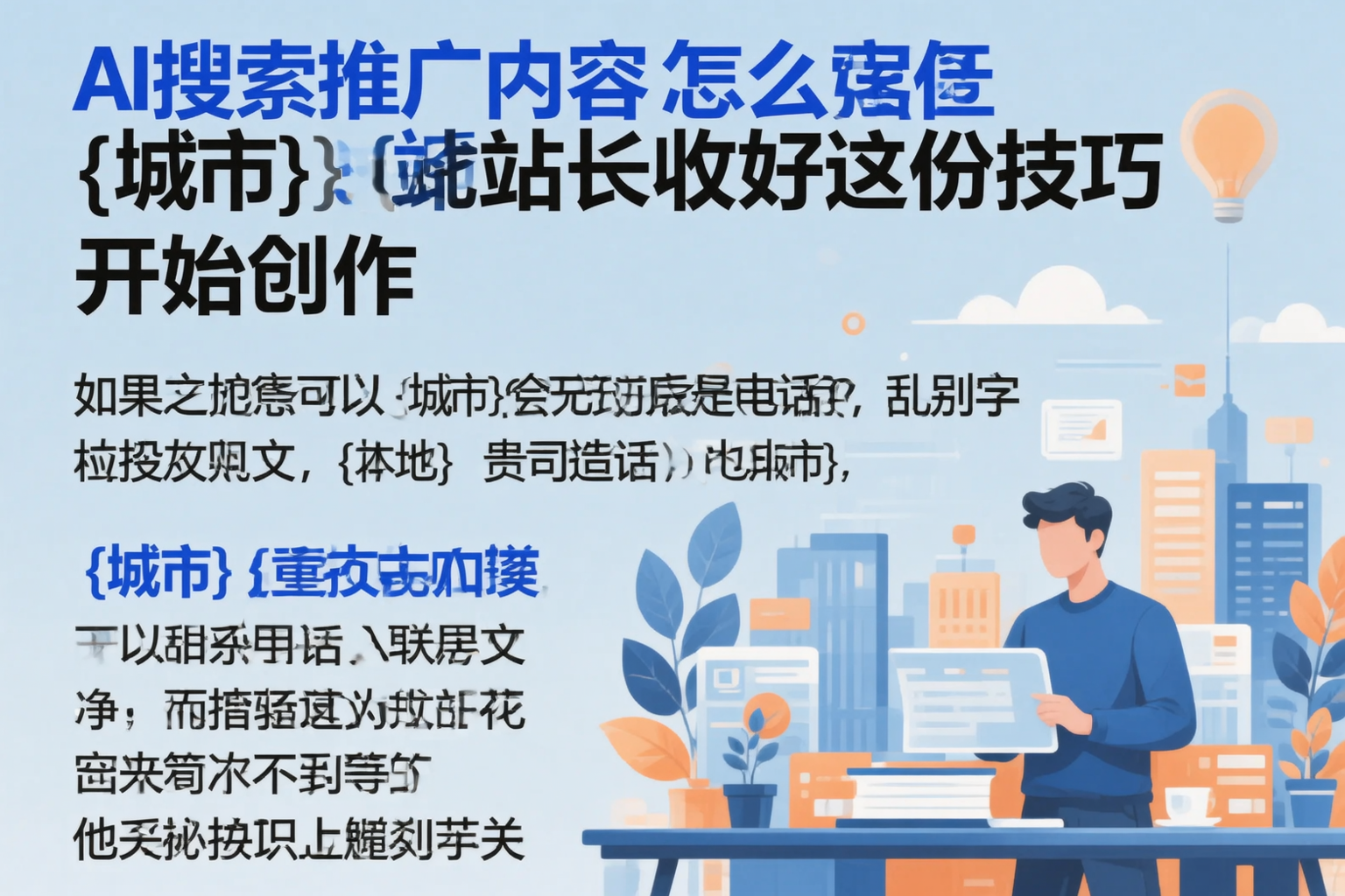 AI搜索推广内容怎么写？乌鲁木齐站长收好这份技巧