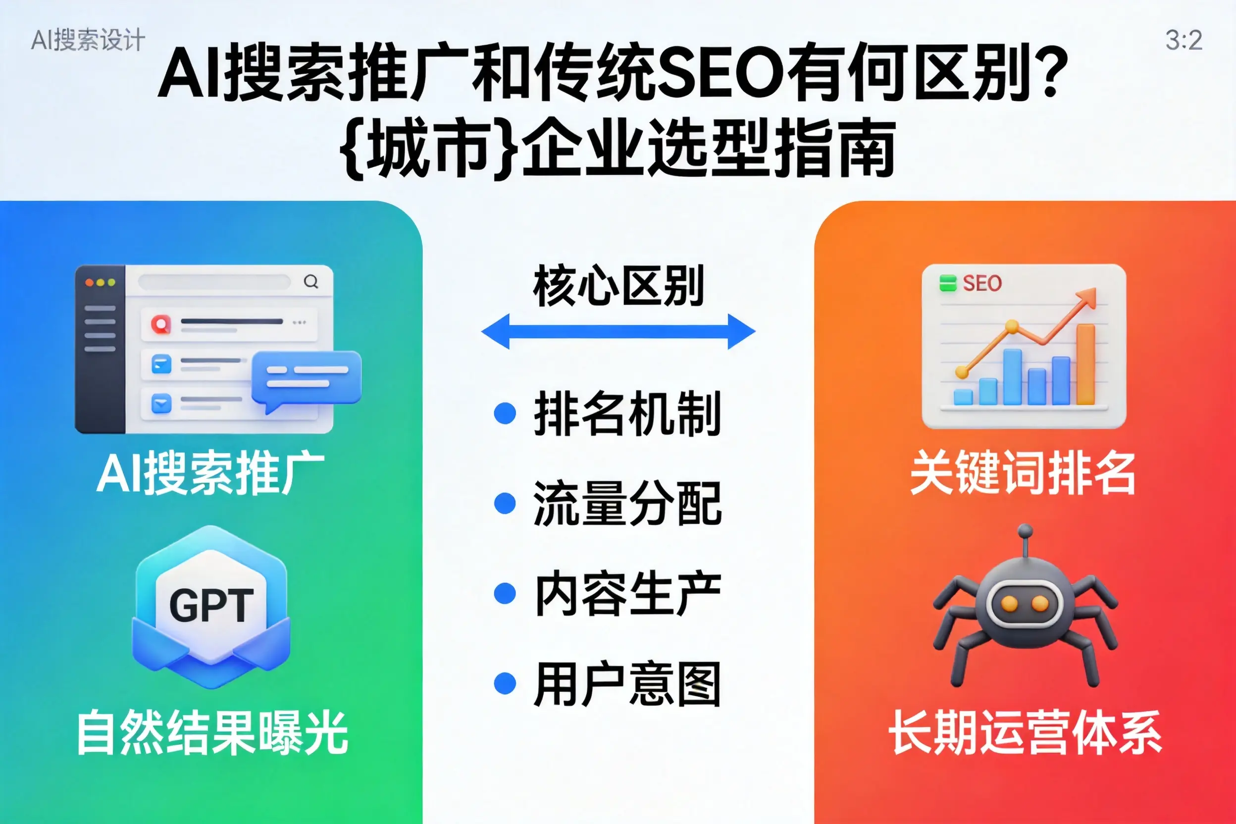 AI搜索推广和传统SEO有何区别？乌鲁木齐企业选型指南