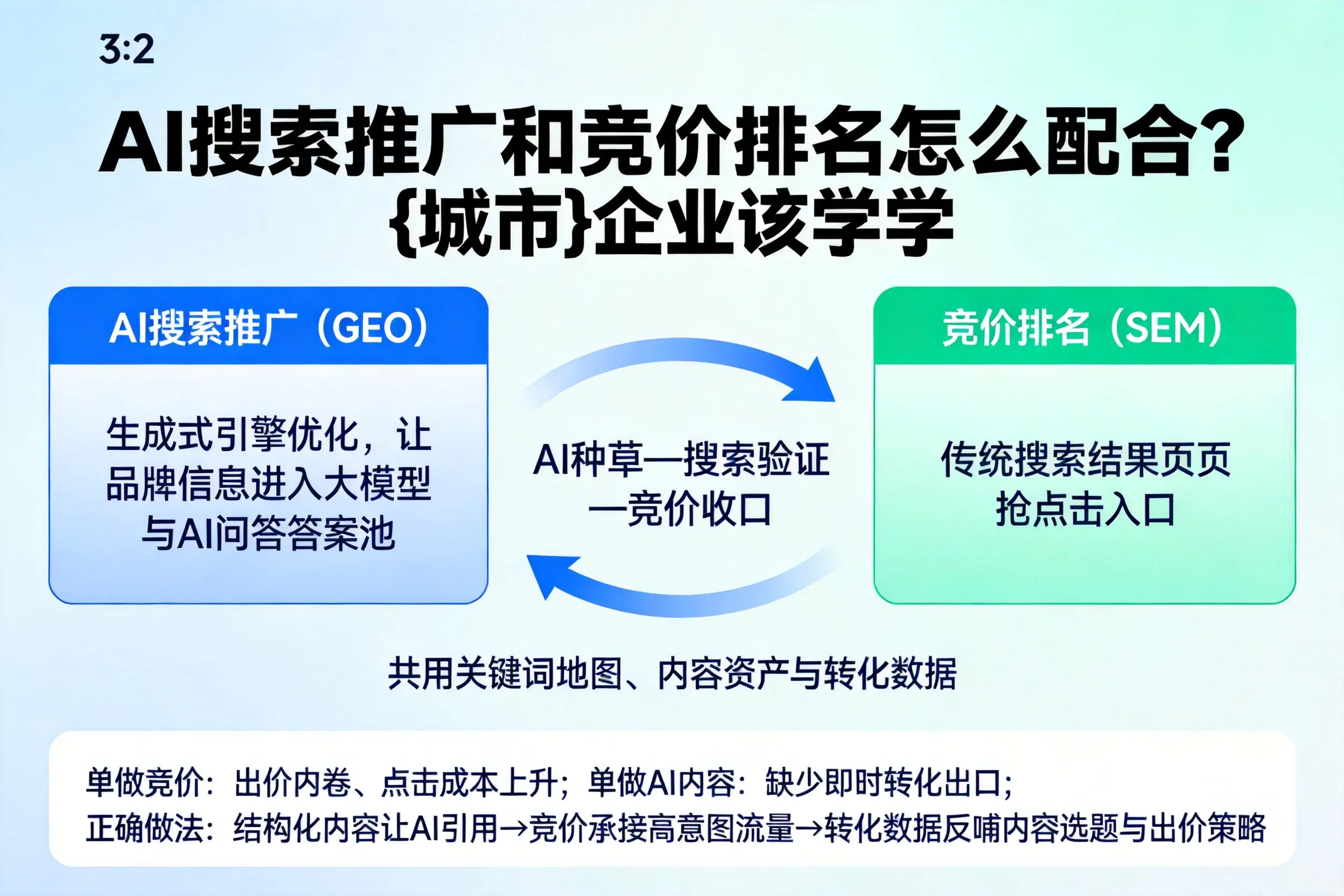 AI搜索推广和竞价排名怎么配合？乌鲁木齐企业该学学