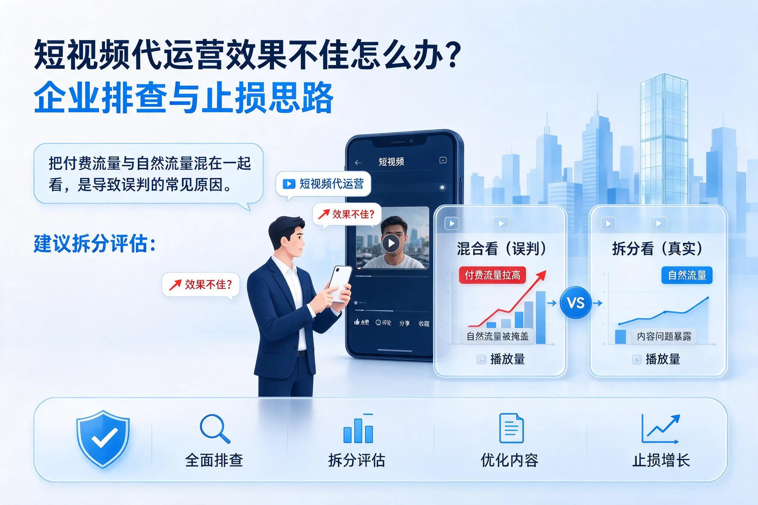短视频代运营效果不佳怎么办?乌鲁木齐企业排查与止损思路