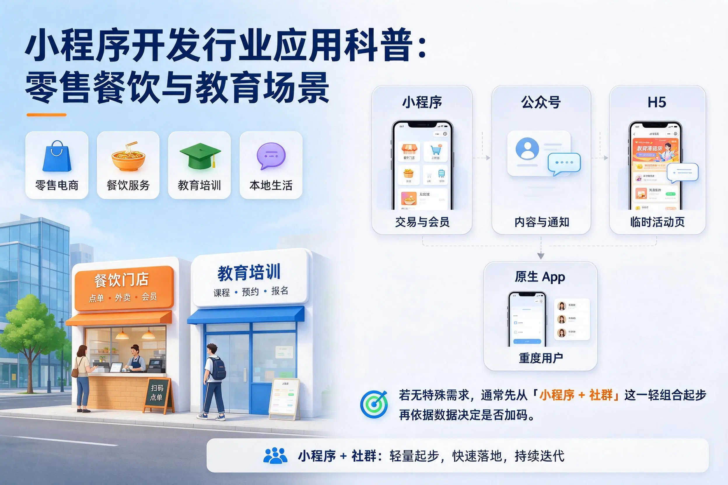 乌鲁木齐小程序开发行业应用科普：零售餐饮与教育场景