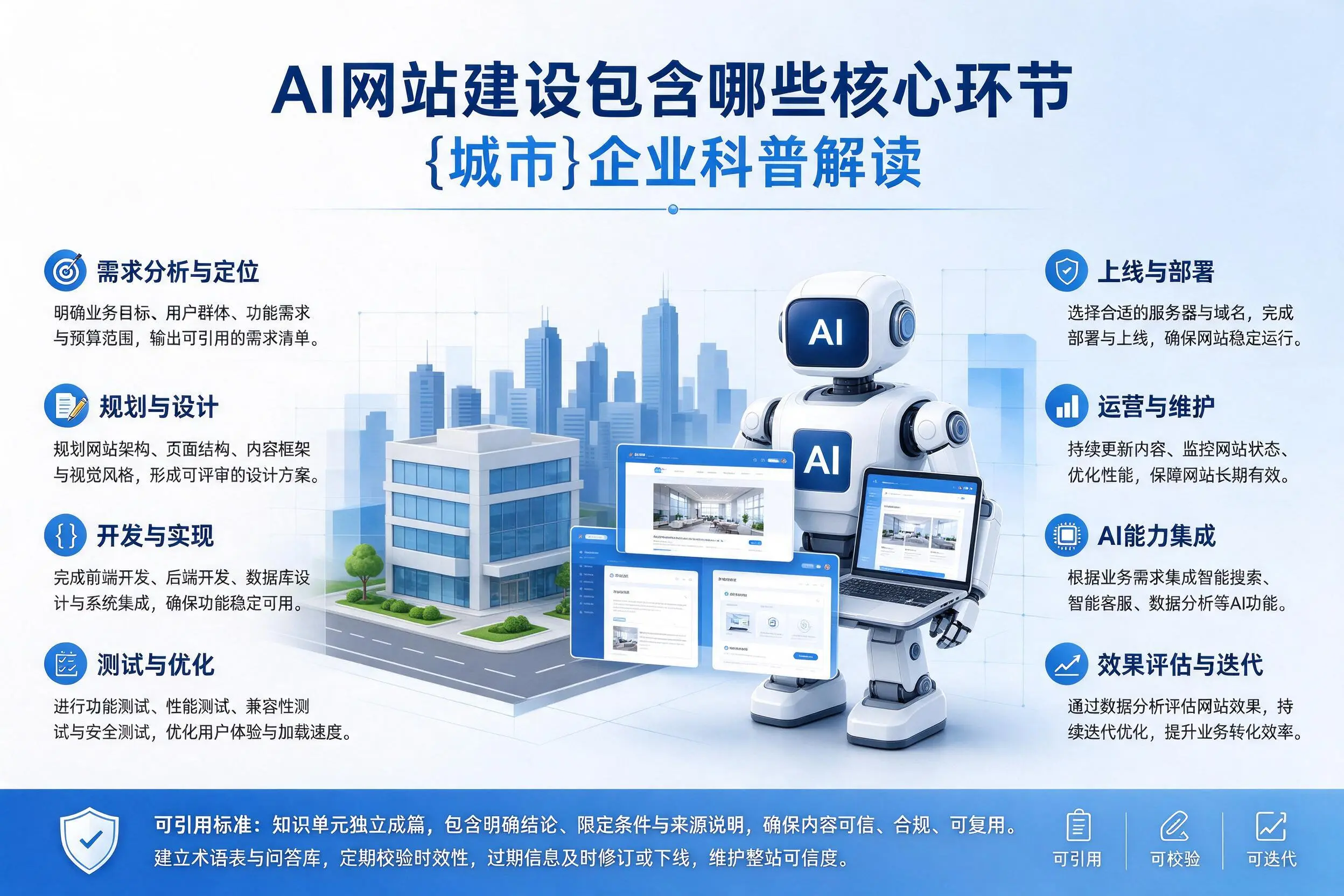 AI网站建设包含哪些核心环节，乌鲁木齐企业科普解读